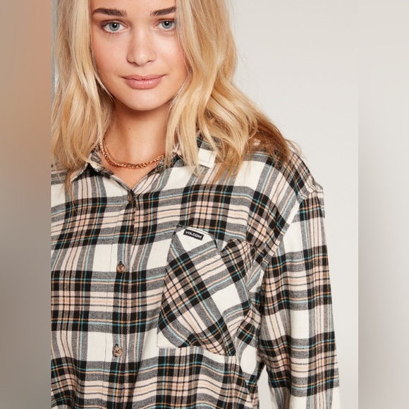 Volcom Plaid To Meet U Long Sleeve Flannel XS - Picture 2 of 14